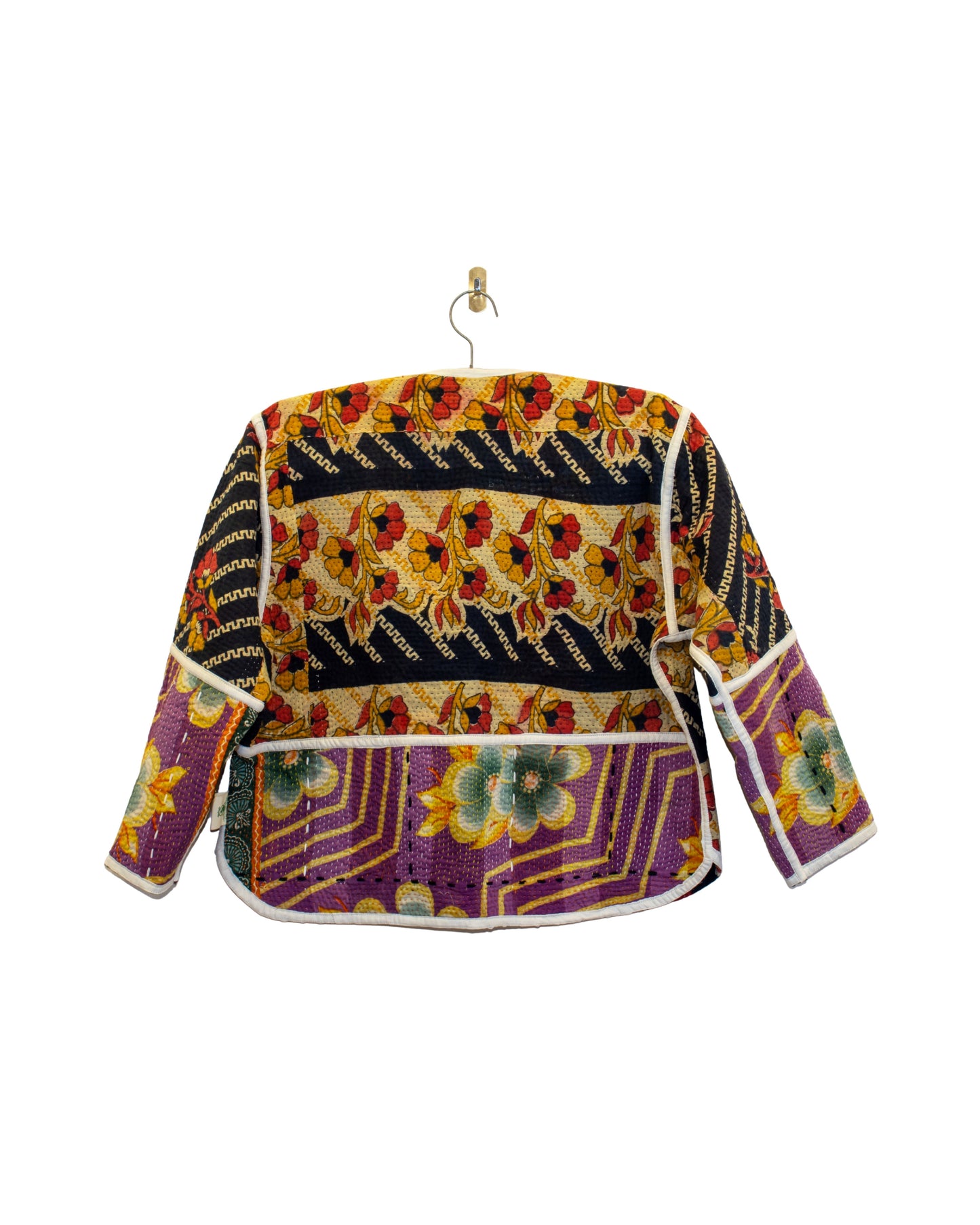 One-Of -A -Kind Reversible Hand Quilted Jacket- Cardigan Style