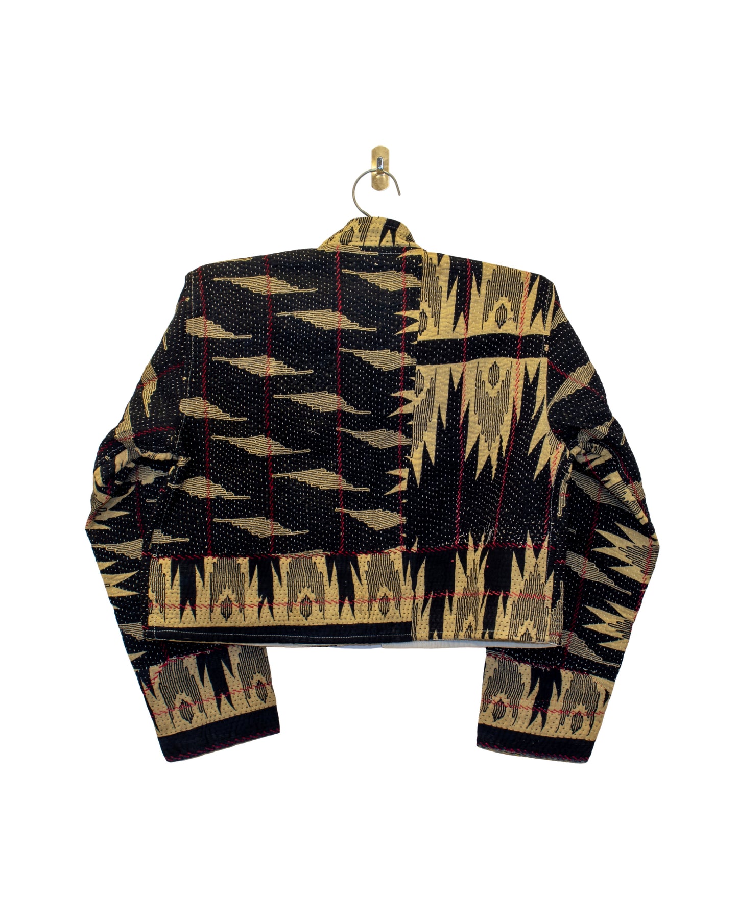 One-Of -A -Kind Reversible Cropped Quilted Patchwork Jacket