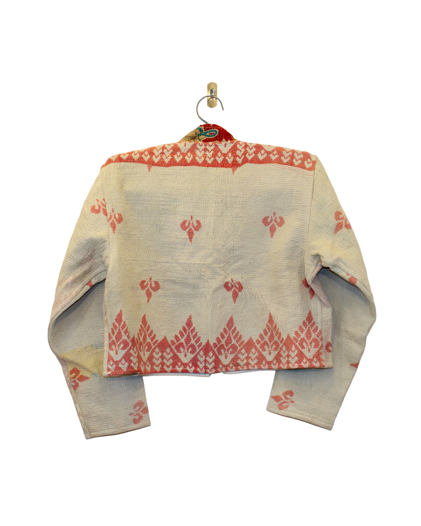 One-Of -A -Kind Reversible Cropped Quilted Patchwork Jacket