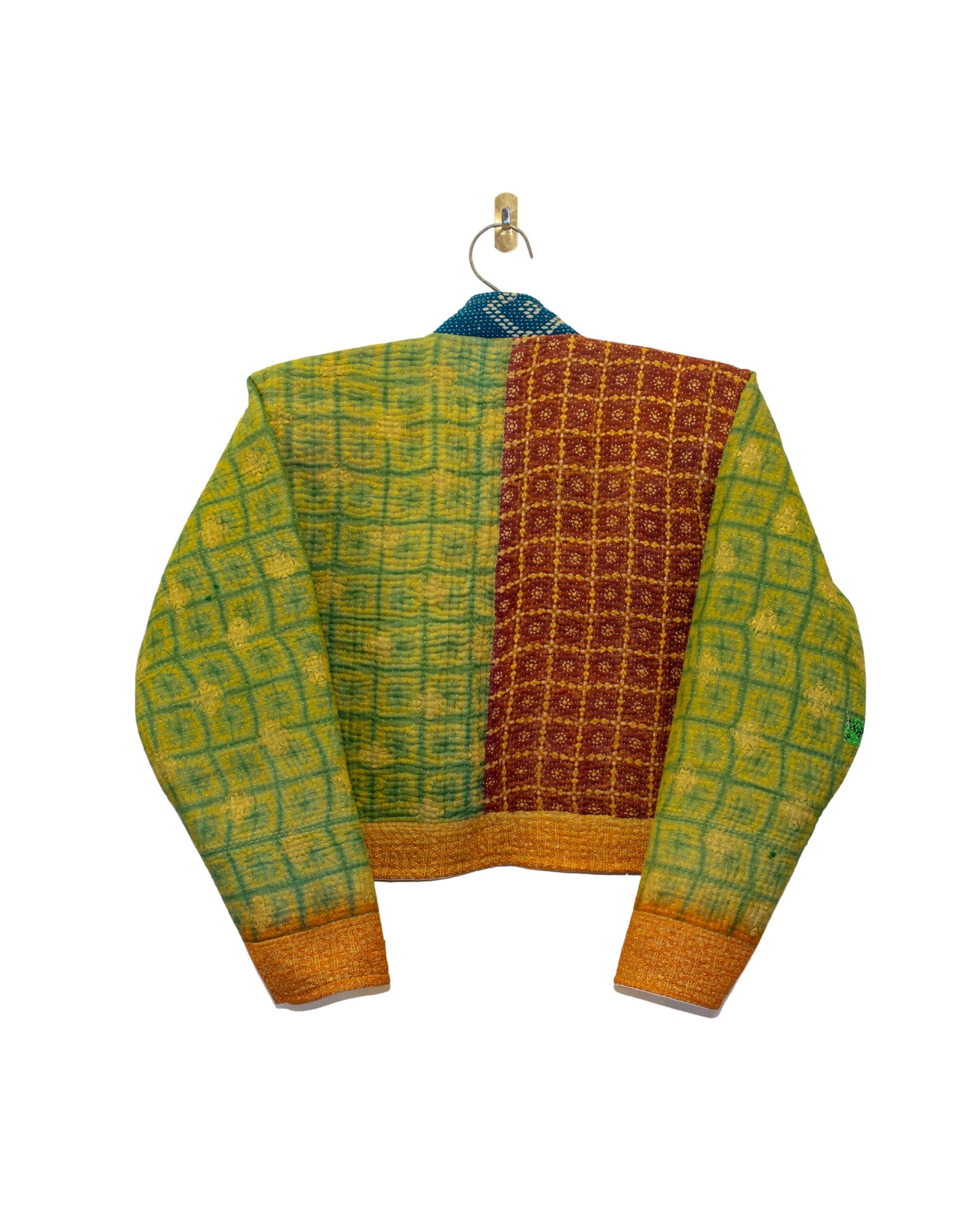 One-Of -A -Kind Reversible Cropped Quilted Patchwork Jacket