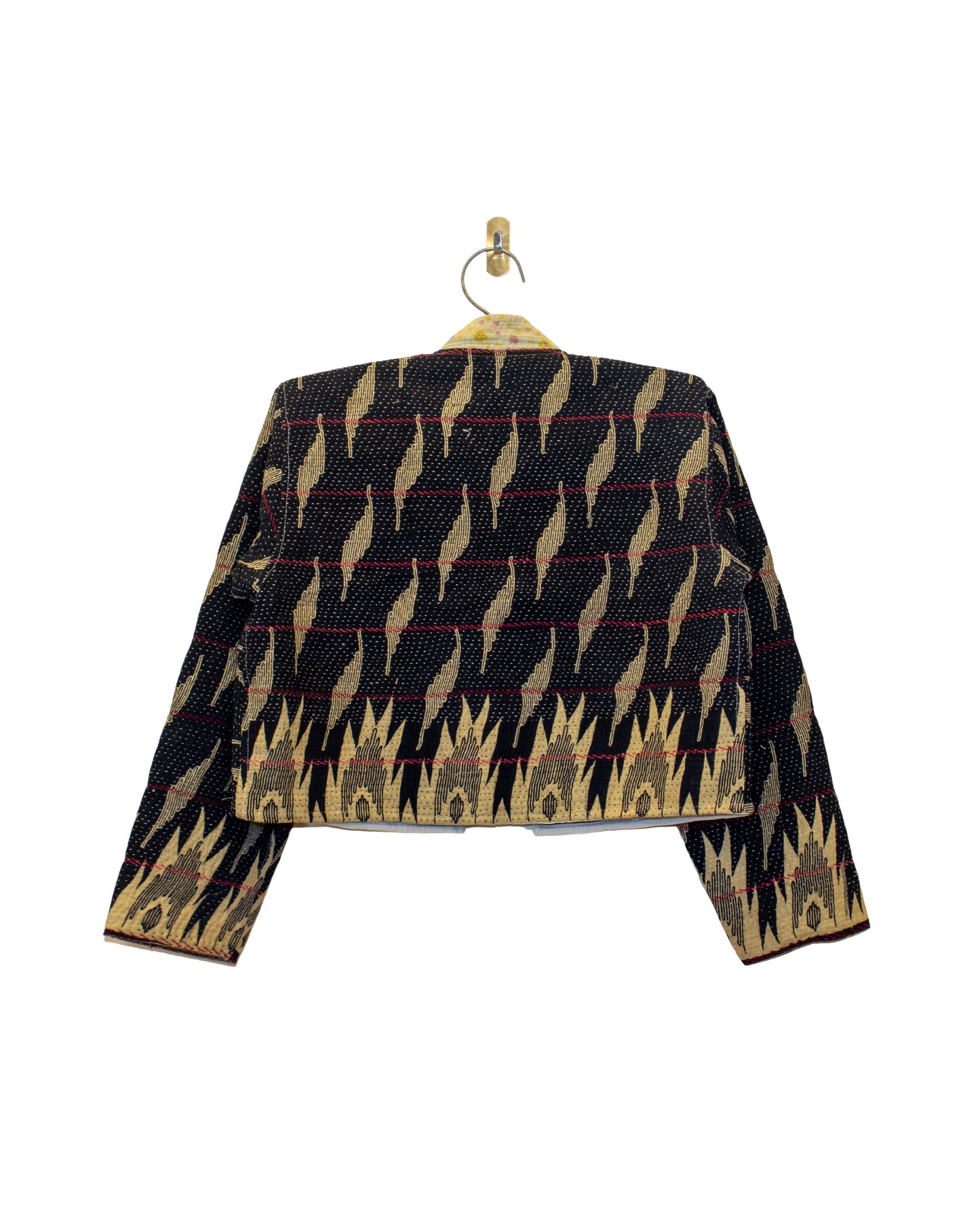One-Of -A -Kind Reversible Cropped Quilted Patchwork Jacket