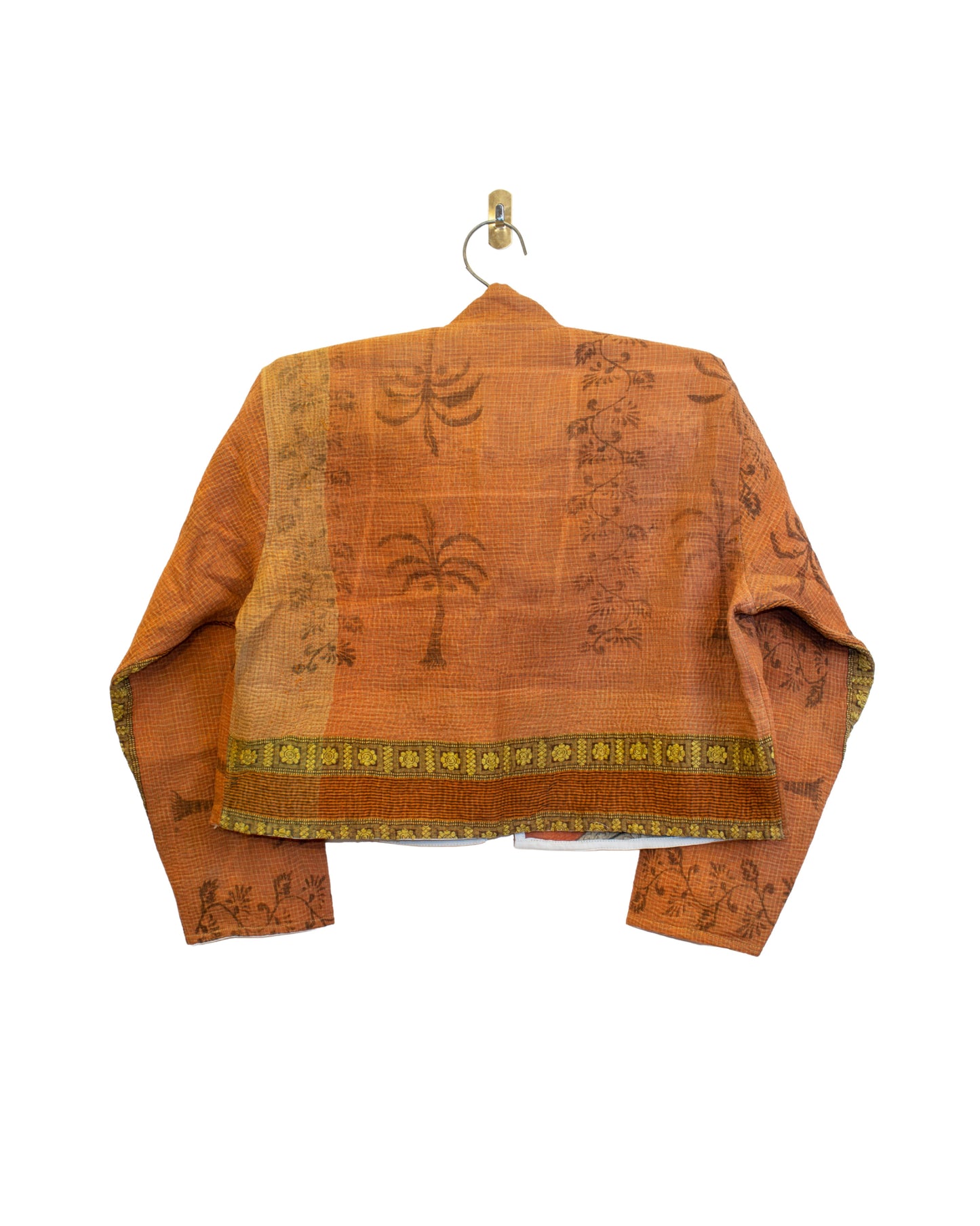 One-Of -A -Kind Reversible Cropped Quilted Patchwork Jacket