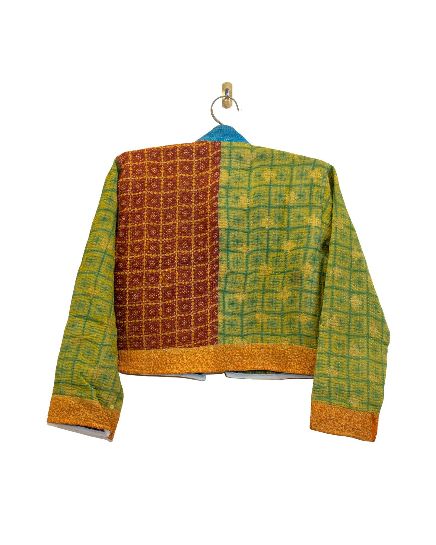 One-Of -A -Kind Reversible Cropped Quilted Patchwork Jacket