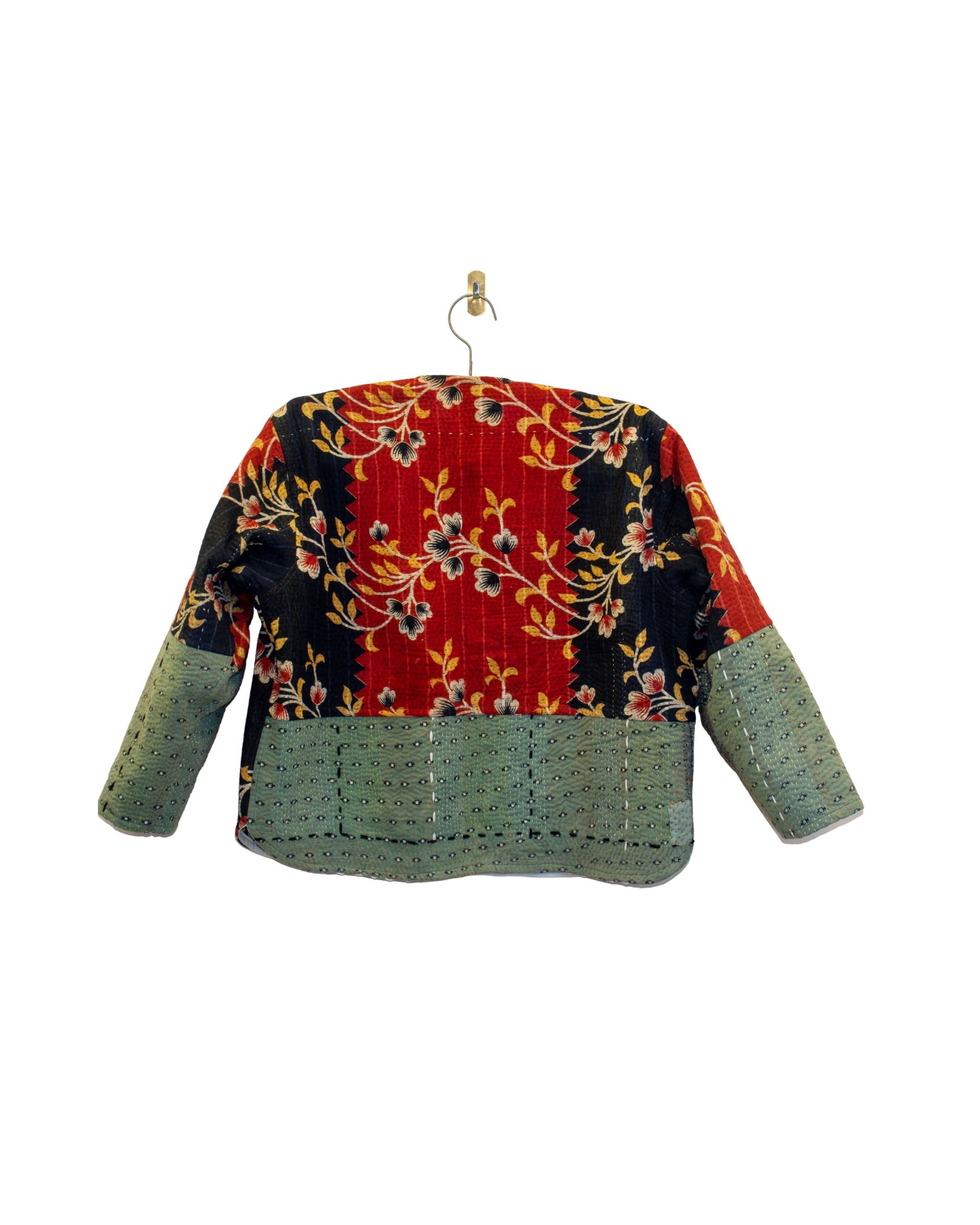 One-Of -A -Kind Reversible Hand Quilted Jacket- Cardigan Style