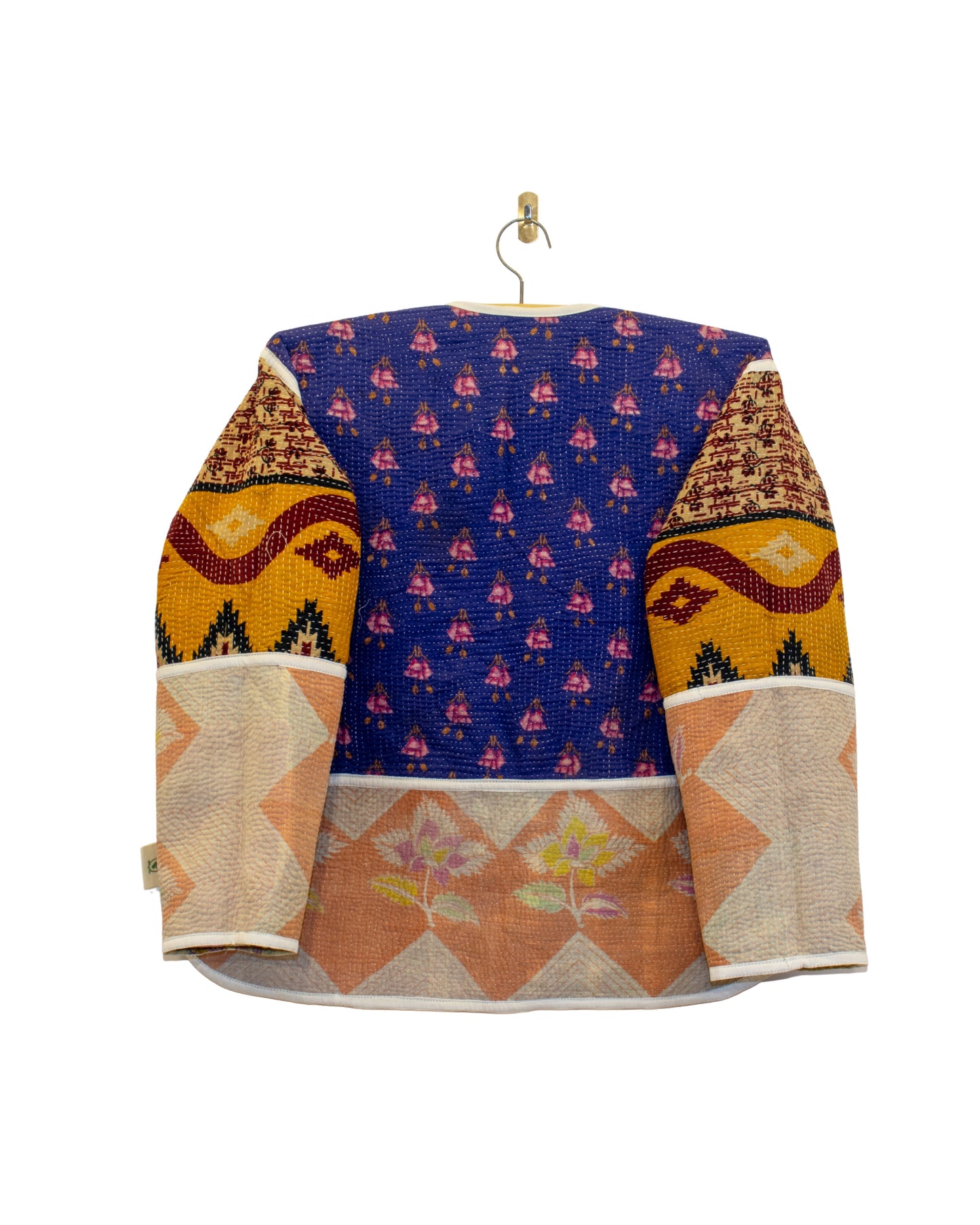 One-Of -A -Kind Reversible Hand Quilted Jacket- Cardigan Style