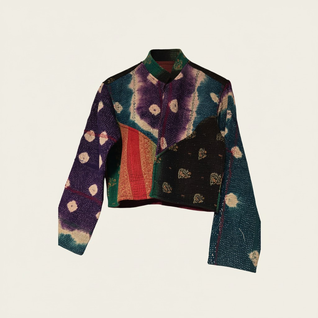 One-Of -A -Kind Reversible Crop Jacket 007