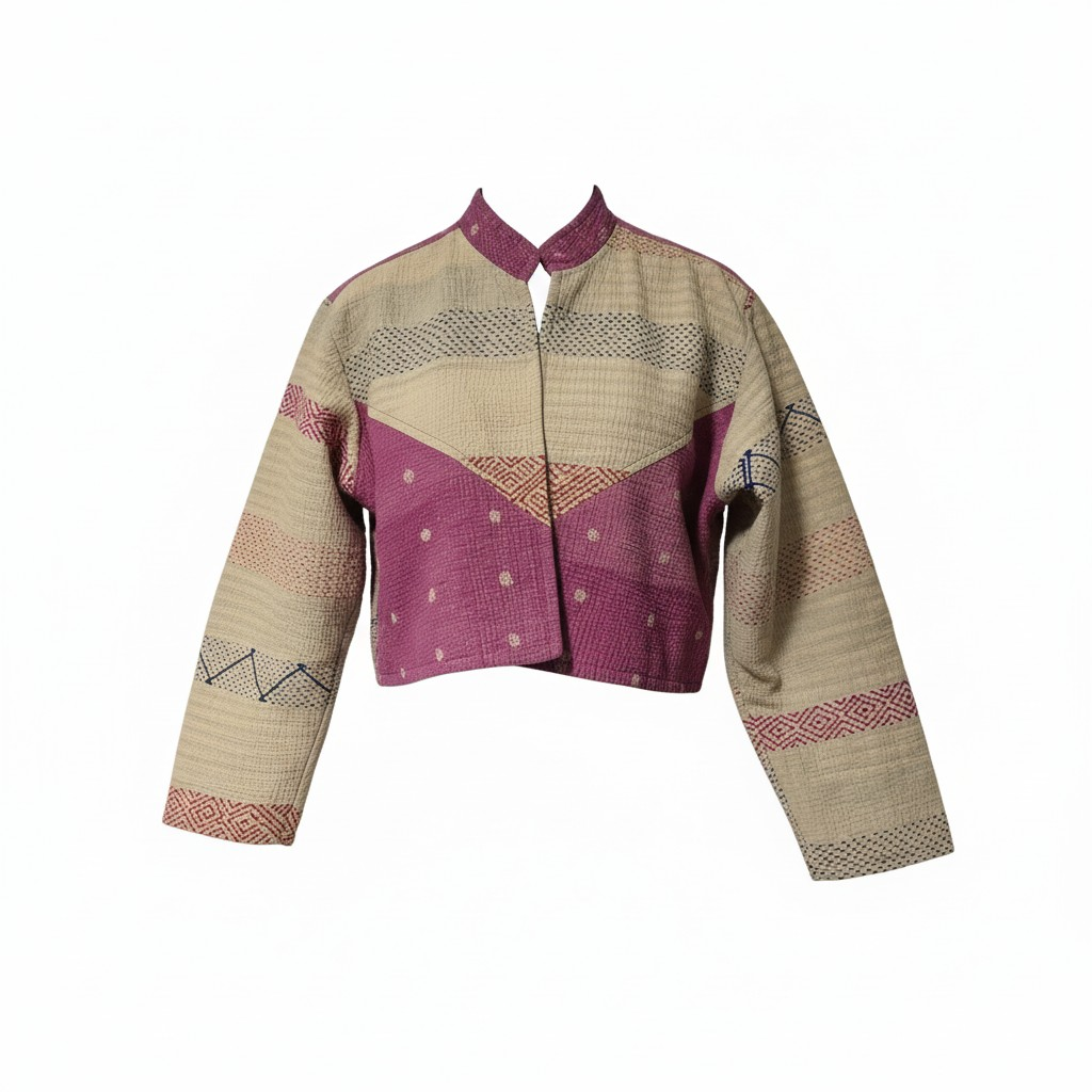 One-Of -A -Kind Reversible Crop Jacket