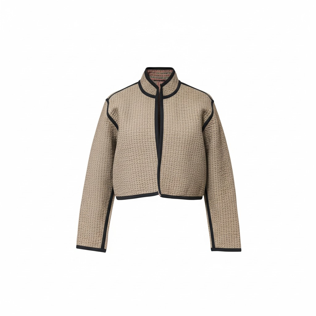 One-Of -A -Kind Reversible Crop Jacket 015