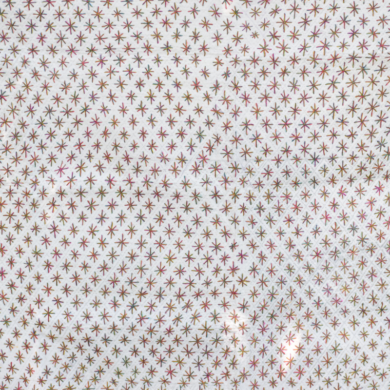 Hitomezashi Star Hand Embroidered Tapestry