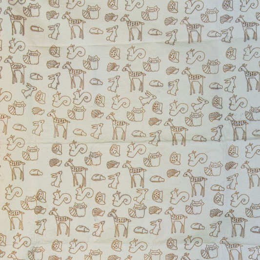 Doodle Little Creature Hand Embroidered Kantha