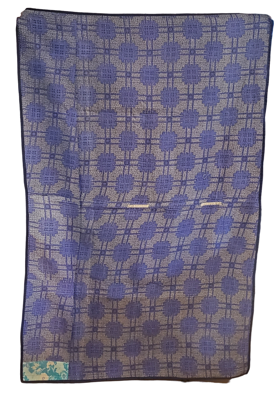 Kantha Baby Quilt~ Floral Gilia