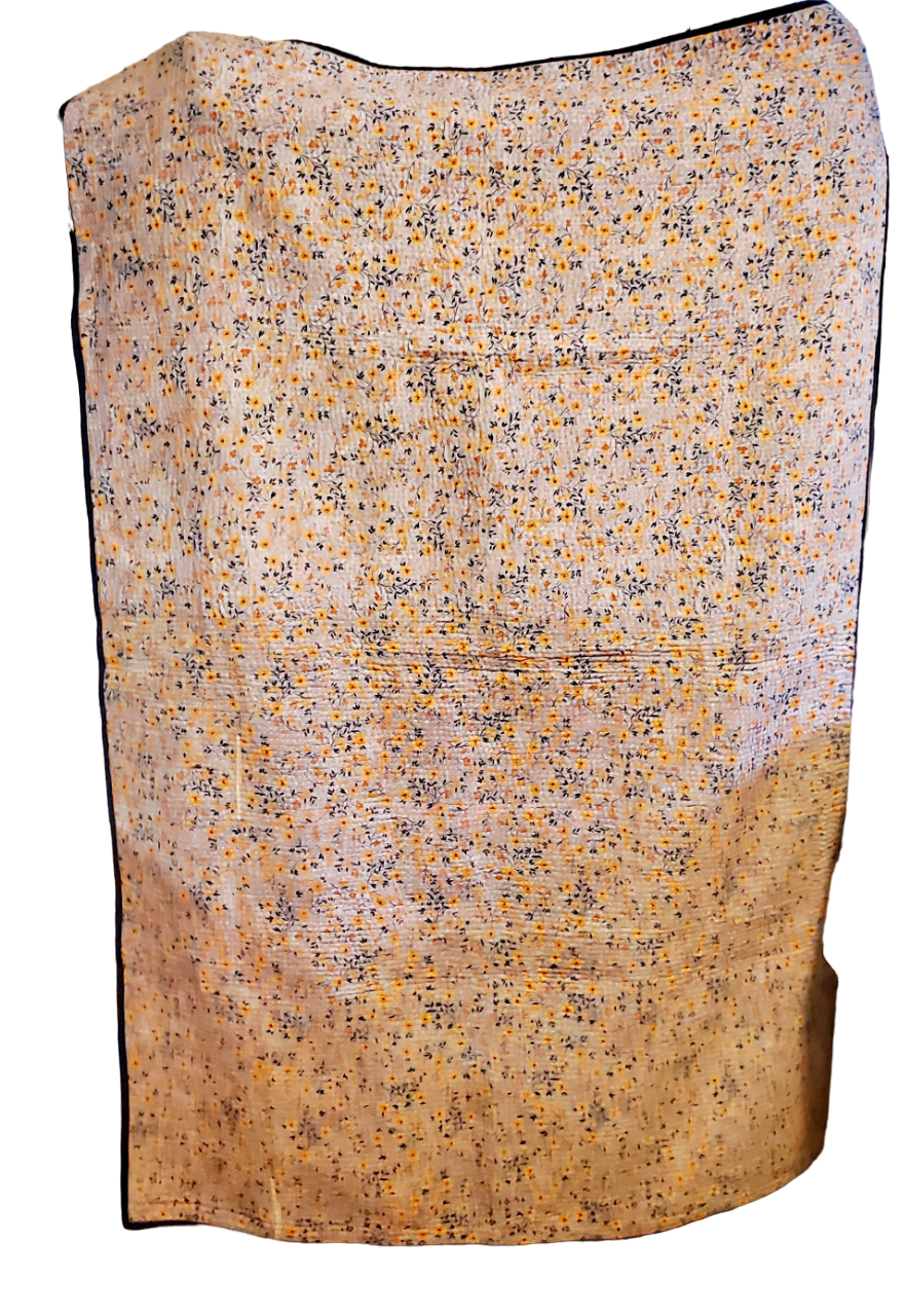 Kantha Baby Quilt~ Floral Gilia