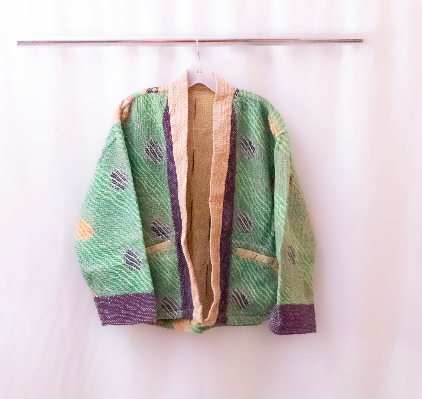 One-Of -A -Kind Reversible  Quilted  HAORI Jacket