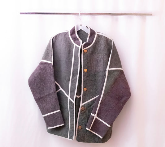 One-Of -A -Kind Reversible  Quilted COAT Jacket
