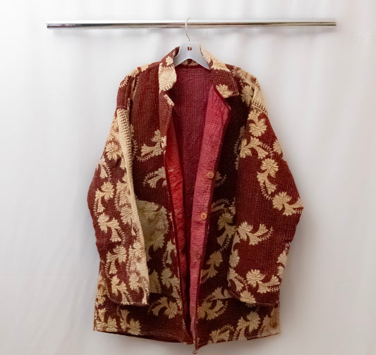 One-Of -A -Kind Reversible  Quilted COAT Jacket