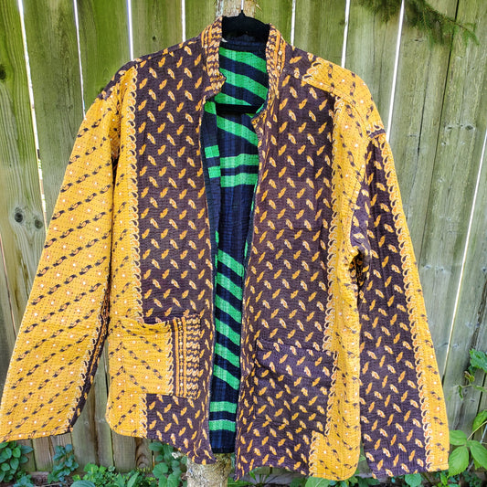 One-Of -A -Kind Reversible  Quilted Jacket