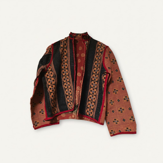 One-Of -A -Kind Reversible Crop Jacket