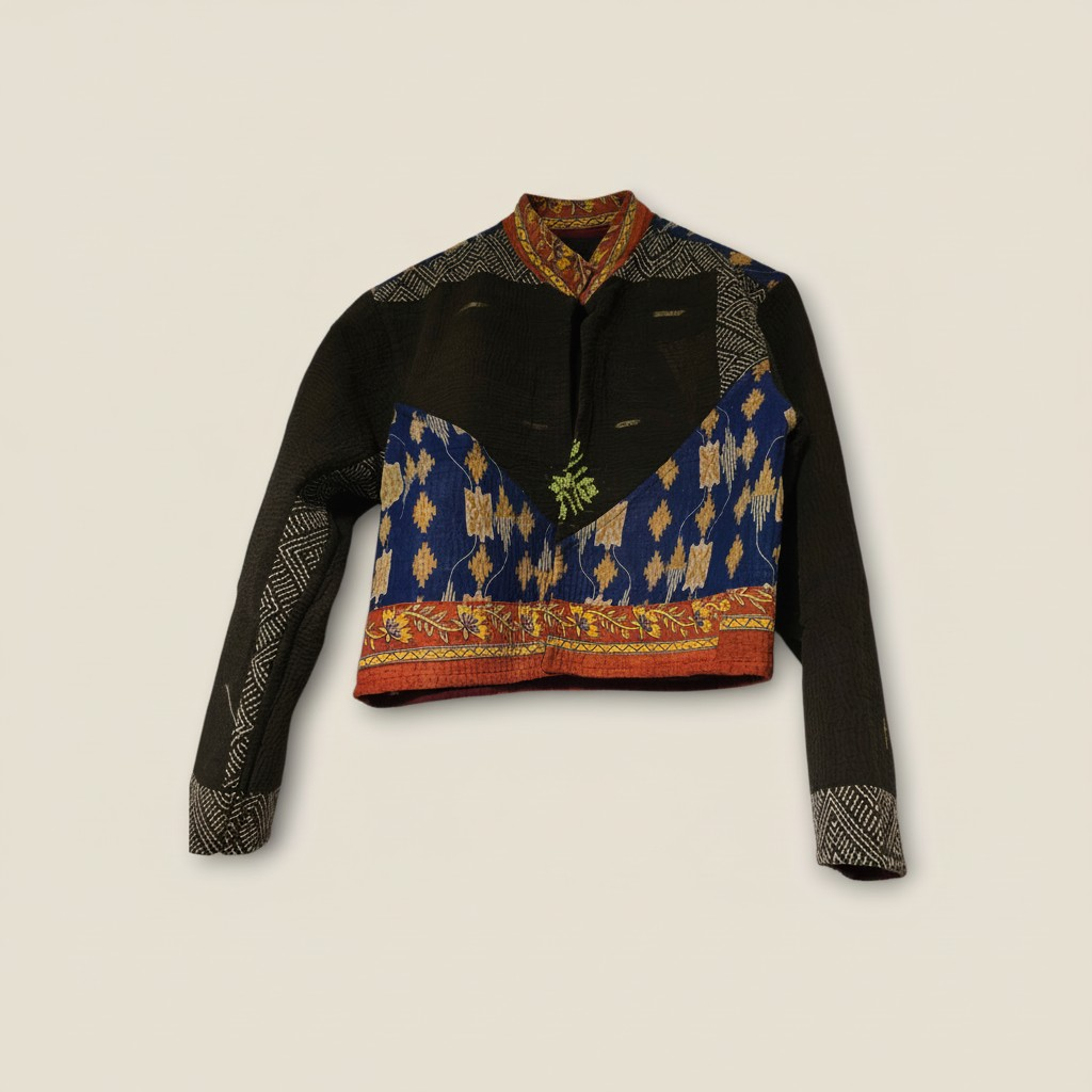 One-Of -A -Kind Reversible Crop Jacket 011