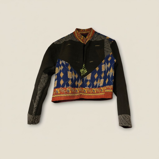 One-Of -A -Kind Reversible Crop Jacket