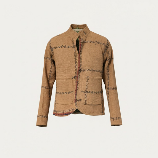 One-Of -A -Kind Reversible Blazer Style Hand Stitched Jacket