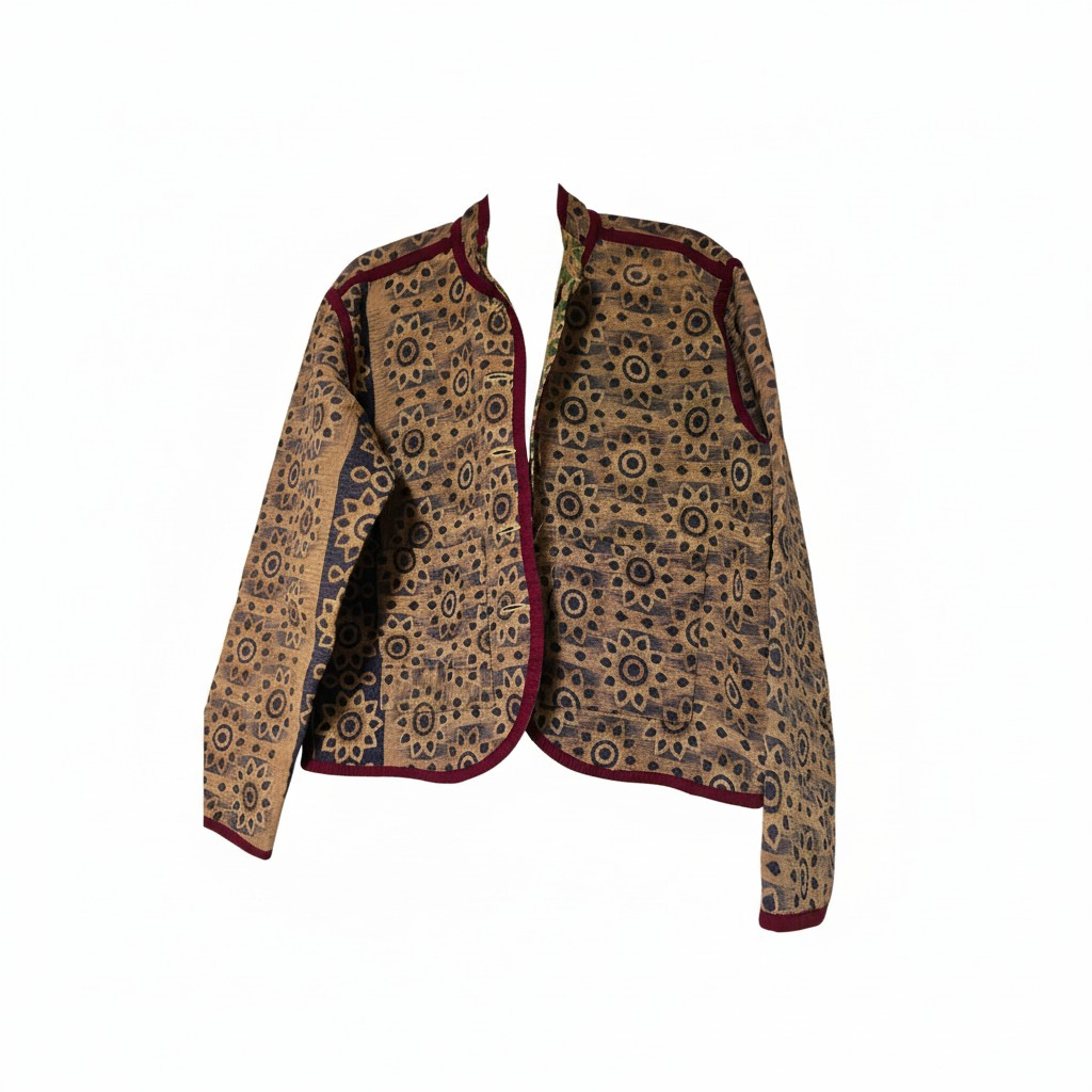 One-Of -A -Kind Reversible Blazer Style Hand Stitched Jacket 031