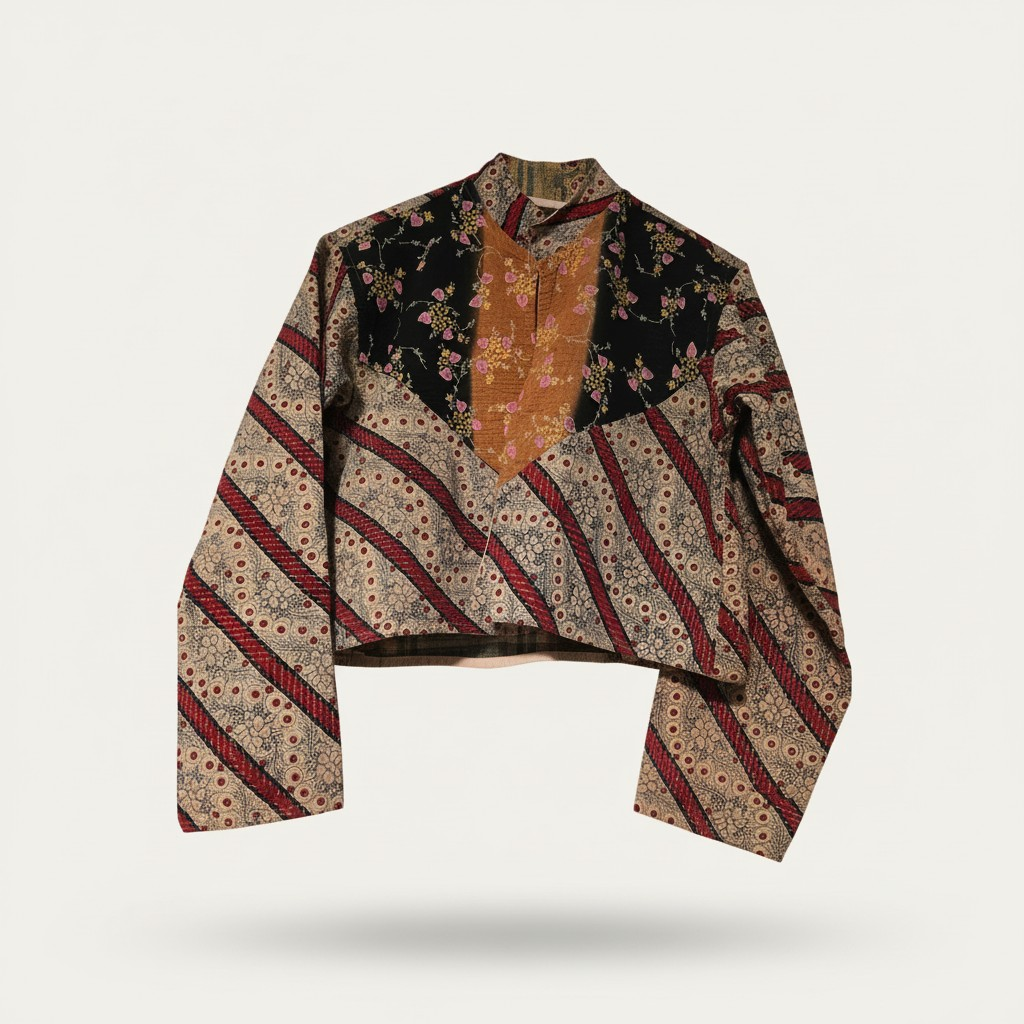 One-Of -A -Kind Reversible Crop Jacket 020