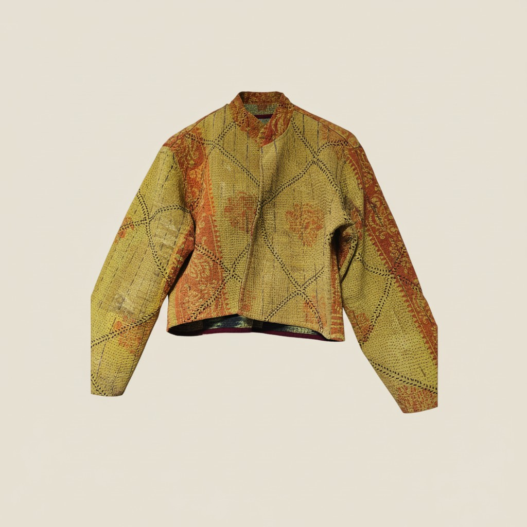One-Of -A -Kind Reversible Crop Jacket 006