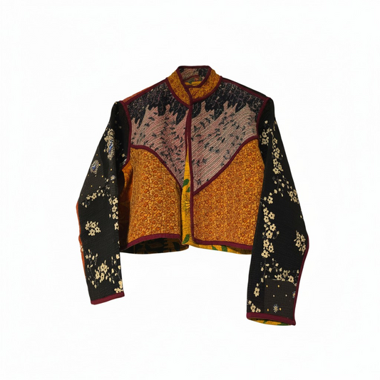 One-Of -A -Kind Reversible Crop Jacket