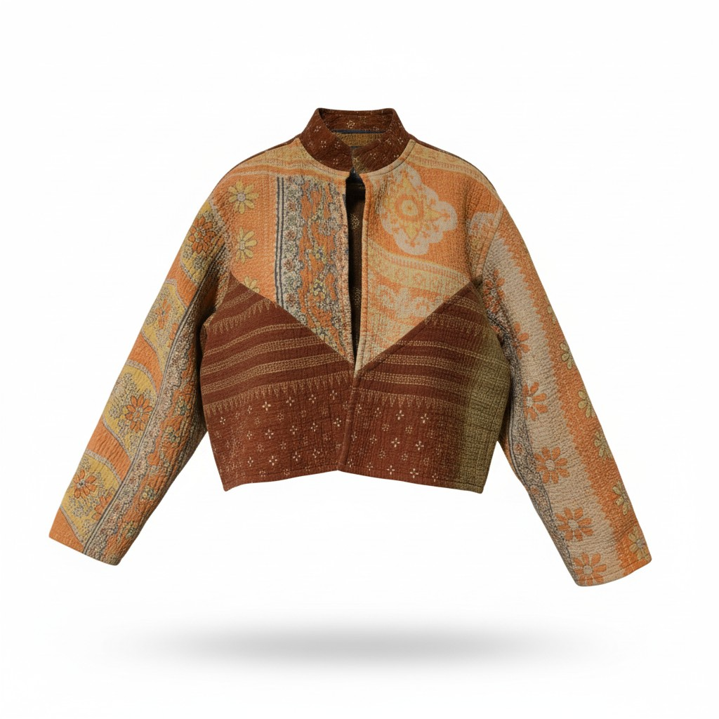 One-Of -A -Kind Reversible Crop Jacket 001