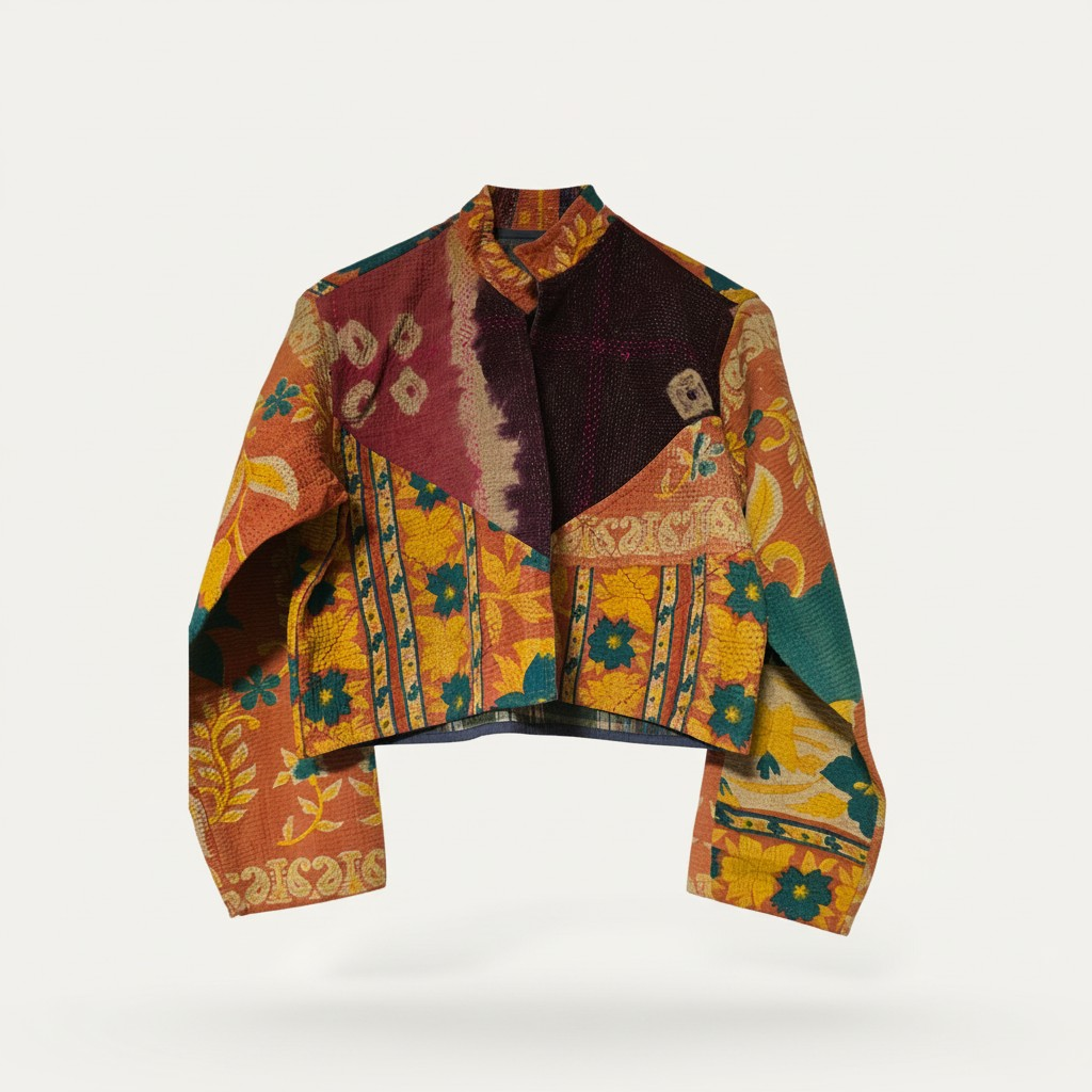 One-Of -A -Kind Reversible Crop Jacket 003