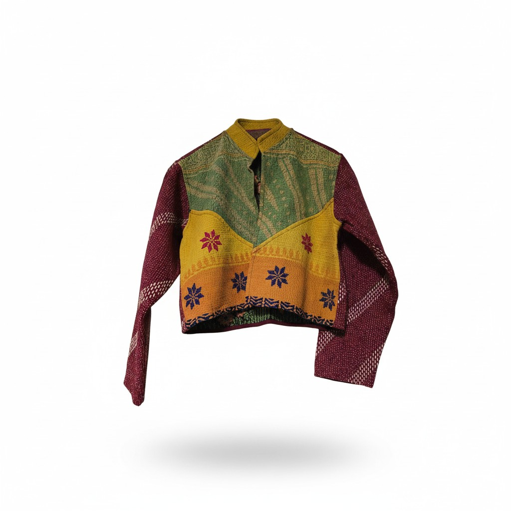 One-Of -A -Kind Reversible Crop Jacket 004