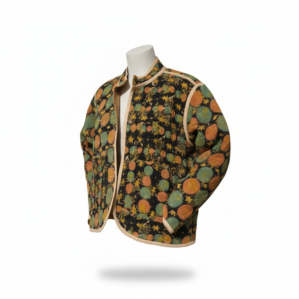 One-Of -A -Kind Reversible Blazer Style Hand Stitched Jacket