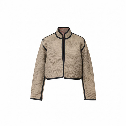 One-Of -A -Kind Reversible Crop Jacket