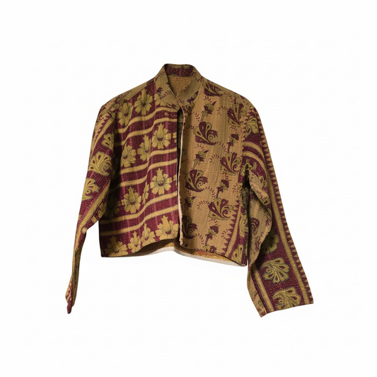 One-Of -A -Kind Reversible Crop Jacket