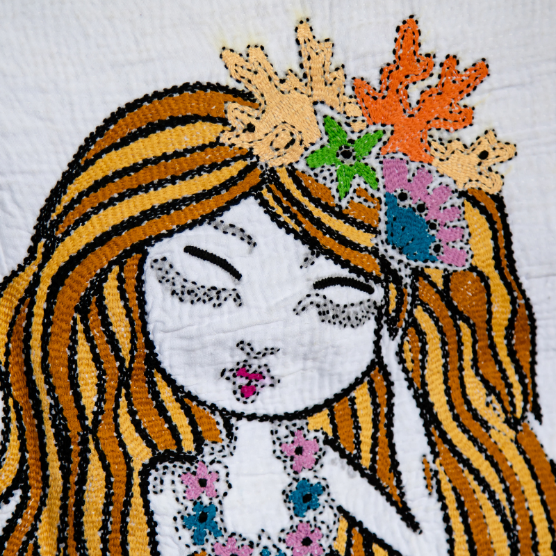 Mermaid Quilted Art Tapestry